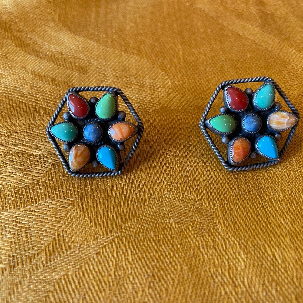 multi-color Santa Fe earrings